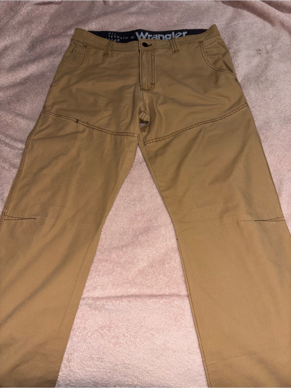 Wrangler Men's Caramel/Tan Stretch Work Chinos